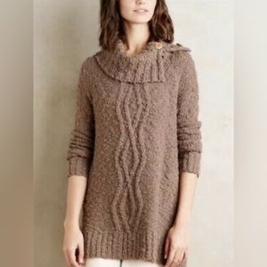 Brown cowl neck Anthropologie sweater